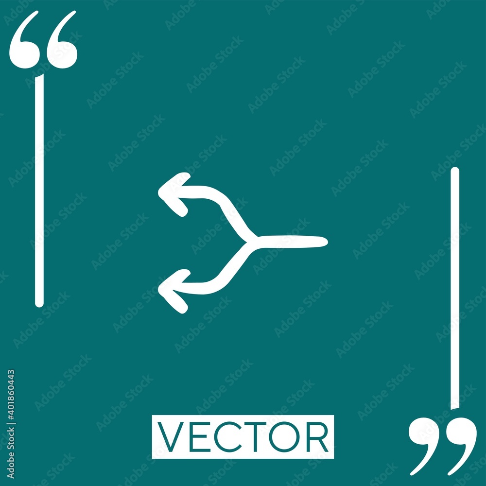 Poster shuffle vector icon linear icon. editable stroke line