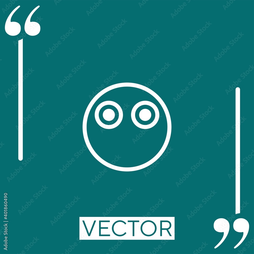 Poster silent vector icon linear icon. editable stroke line