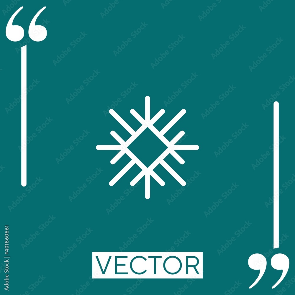 Poster snowflake vector icon linear icon. editable stroke line