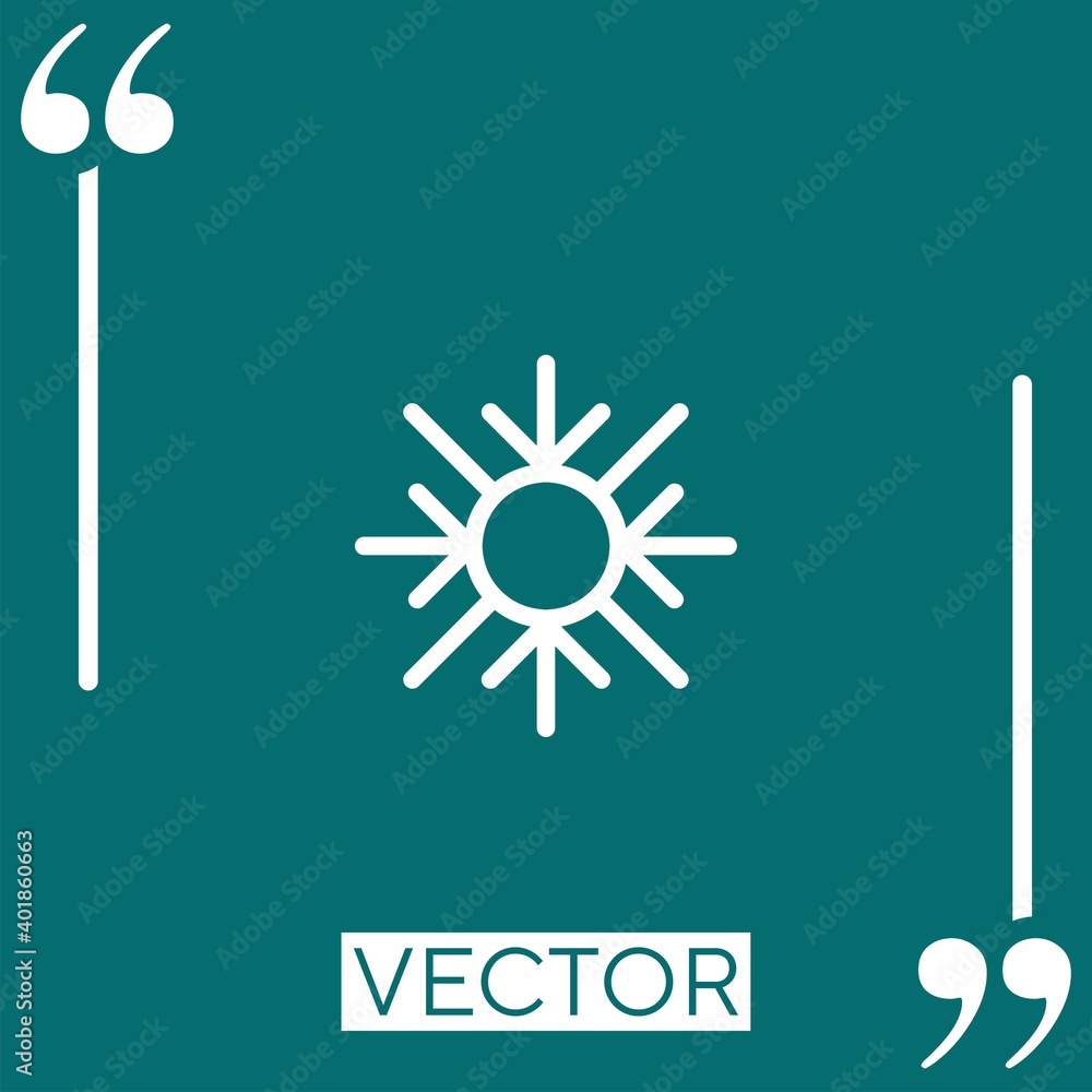 Poster snowflake vector icon linear icon. editable stroke line