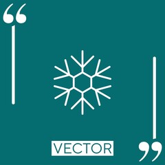 snowflake     vector icon Linear icon. Editable stroke line