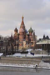 st basil cathedral view in winter time