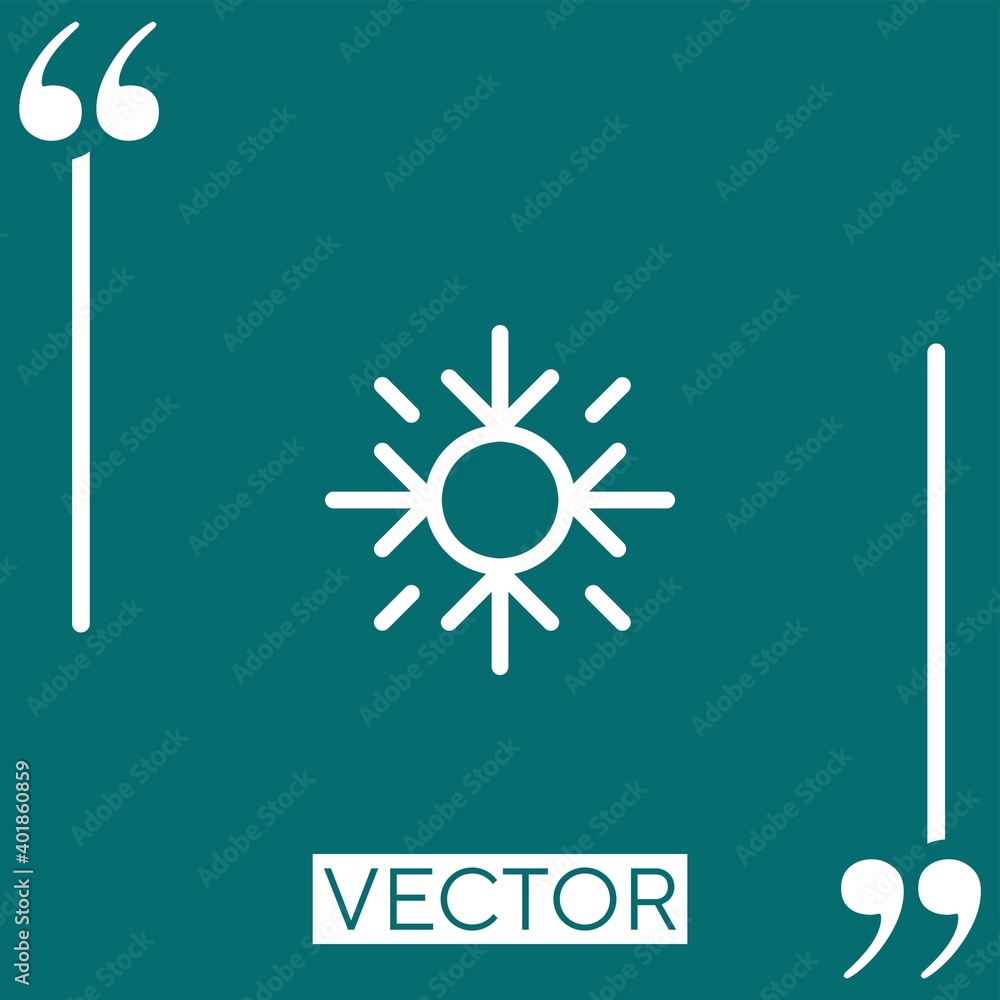 Poster snowflake vector icon linear icon. editable stroke line