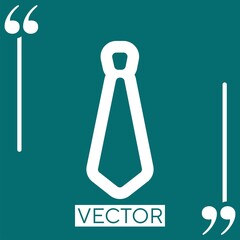 tie outlined male cloth Linear icon. Editable stroke line