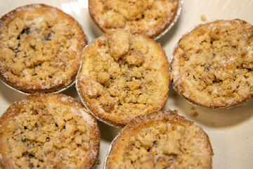 A plate of delicious Christmas sweet mince fruit pies