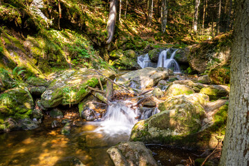 Hochfall Wasserfall im bayerischen Wald Deutschland