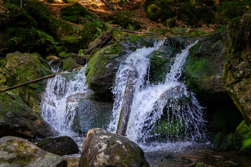 Hochfall Wasserfall im bayerischen Wald Deutschland