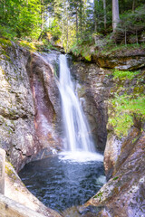 Hochfall Wasserfall im bayerischen Wald Deutschland