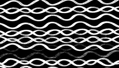 Swirled and curled stripes and brush strokes texture. Marble or acrylic atrwork imitation. Cool and swirly background. Abstract vector illustration. Black isolated on white. EPS10