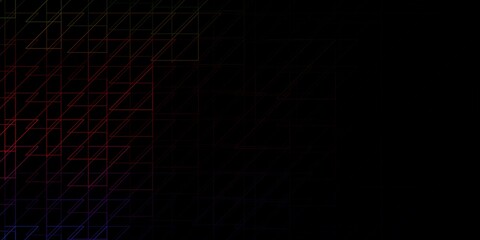 Dark Multicolor vector pattern with lines.