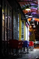 street cafe at night