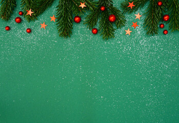 Classic Christmas background in green