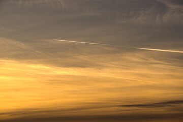 evening sky with clouds in the background