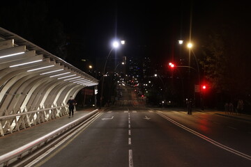 City street at night