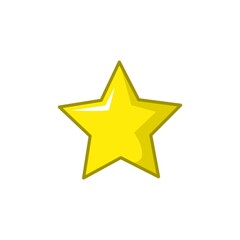 Vector icon of a star. Isolated classic rating. 3D design