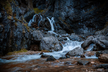 waterfall in the mountains