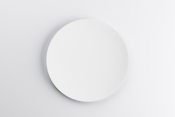 Abstract white tablet on gary background.