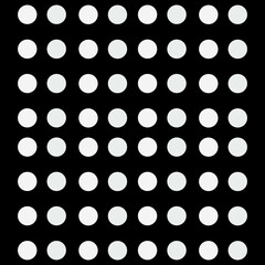 black background with white dots pattern