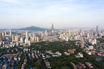 Fototapeta na wymiar Skyline of Nanjing City before Sunset