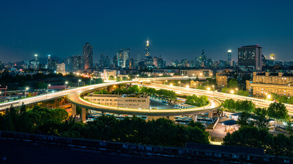 Skyline of Nanjing City in the Night