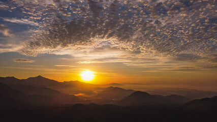 sunset in the mountains