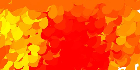 Light red, yellow vector background with random forms.