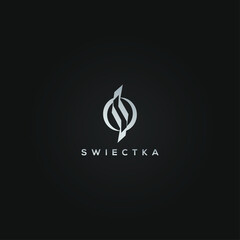 Creative modern trendy stylish circular shaped sports brands black and white color S initial based letter icon logo. and Fashion