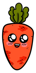Cute carrot, illustration, vector on a white background. © Morphart