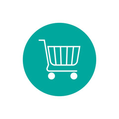 Shopping icon design. Shopping cart isolated on white background
