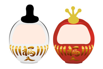 ひな祭り　だるま　春　アイコン