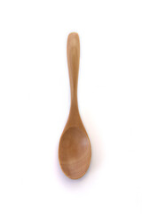 wood spoon on white background