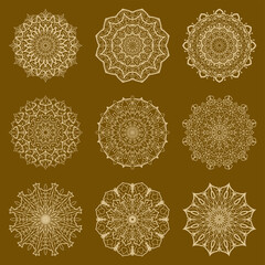 Luxury mandala for henna, mehndi, tattoo, decoration. decorative ornament in ethnic oriental style. doodle ornament. outline hand draw illustration. coloring book page.