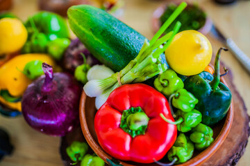 Fresh vegetables to prepare typical Mexican food