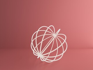 3d render of pink modern abstract sphere backgrounds