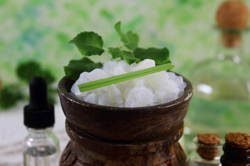 camphor with aroma therapy aromatic Essential oil perfume bottles with herb and aroma lamp for...