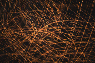 Abstract moving lights, light trails