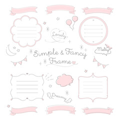 シンプル&ファンシーフレーム ピンク