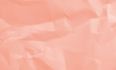 tangerine tango colored crumpled paper texture background for design, decorative.