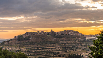 A panoramic view of Horta de Sant Joan in Catalonia, Spai
