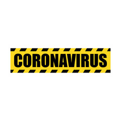 Vector Coronavirus Yellow Police Line Tape