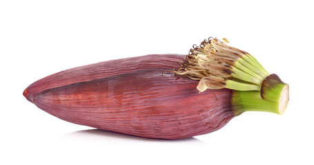 Banana flower isolated on white background