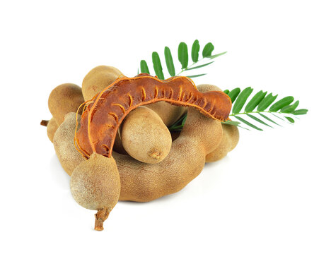 Tamarind on white background
