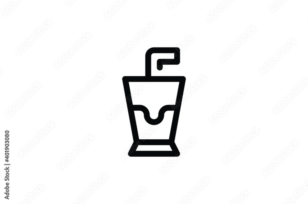 Wall mural Take Away Outline Icon - Drinking Cup