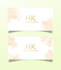 Mehndi flower wedding invitation card set