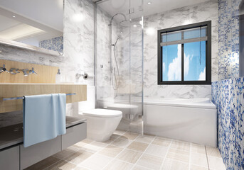 Naklejka na ściany i meble modern and luxury toilet concept
