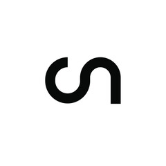 Fototapeta premium simple an cn un logo design