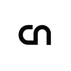 simple an cn un logo design