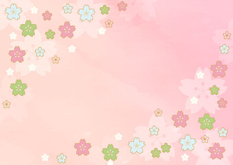 桜の和風背景素材