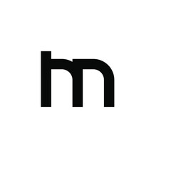 simple hn hm logo design