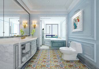 modern and luxury toilet concept